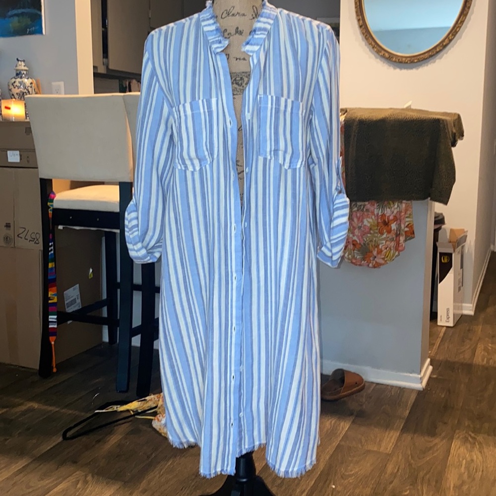Bella Dahl striped button down dress
